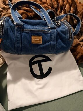 Telfar medium denim duffle